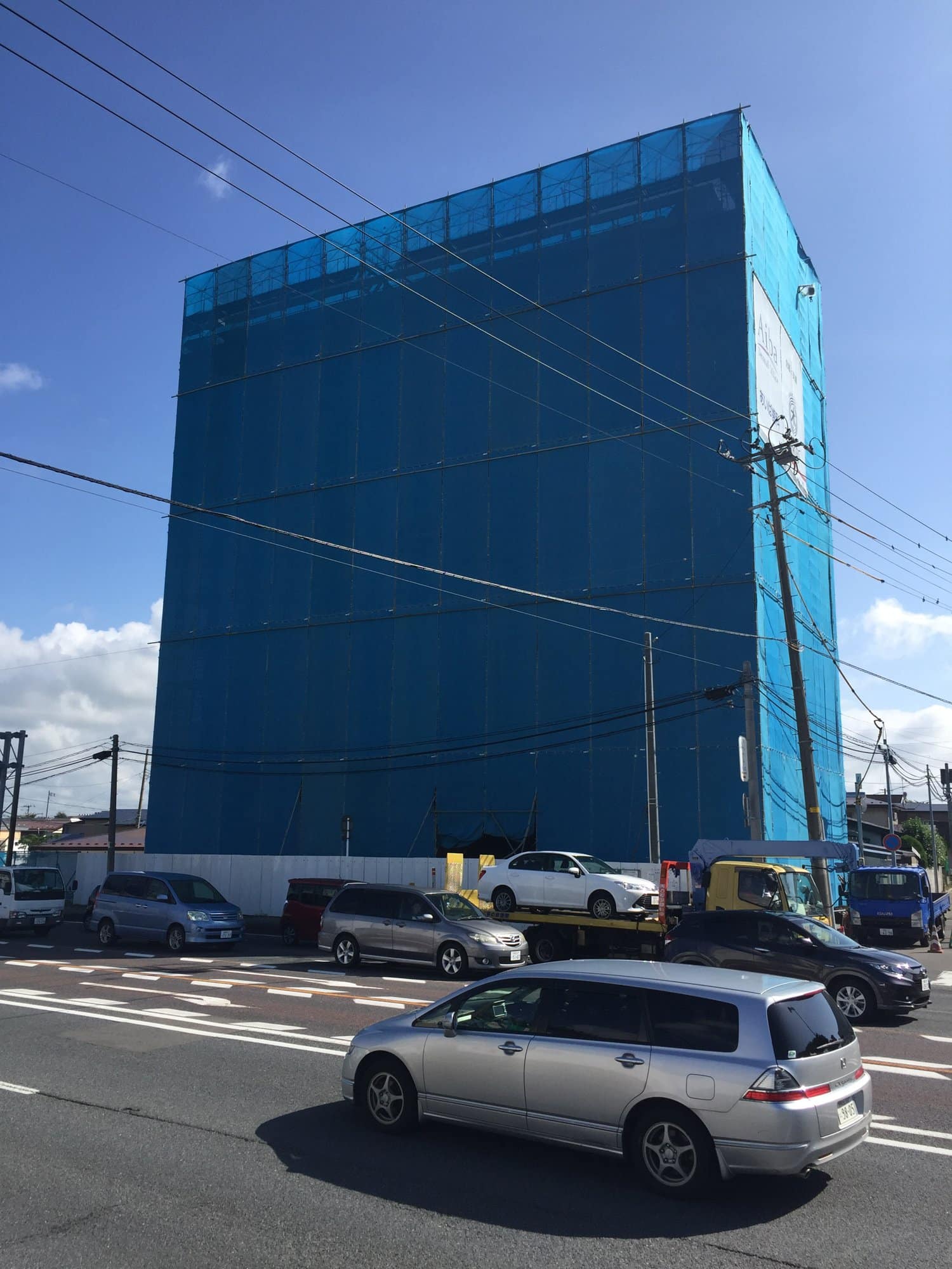 建設中のあいば歯科医院の新しい建物(秋田市・2017年8月)