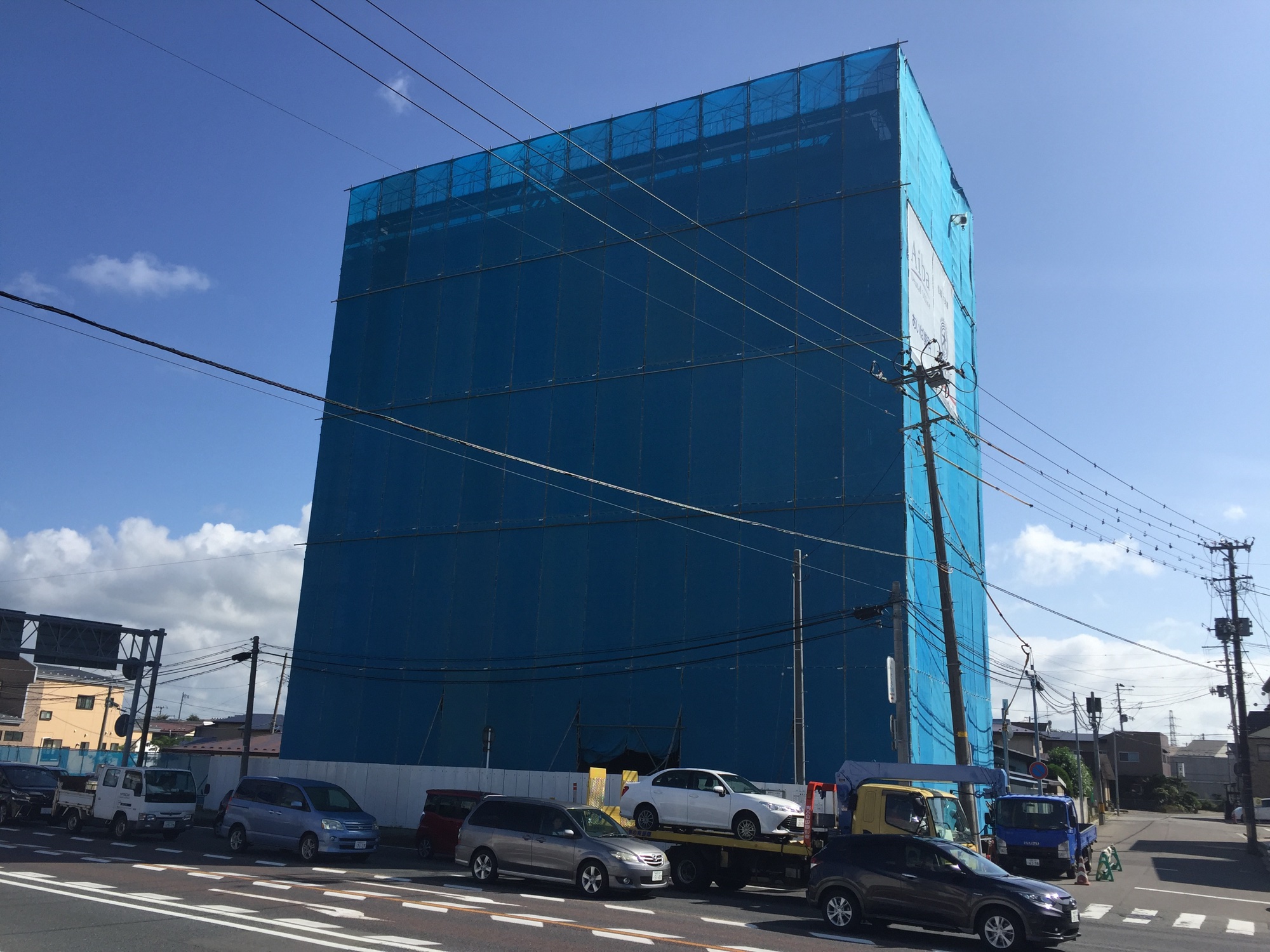 あいば歯科医院 建設中の新しい医院（秋田市・2017年8月）